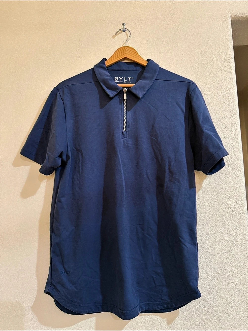 BYLT Men's Quarter-Zip Polo in Blue Like New